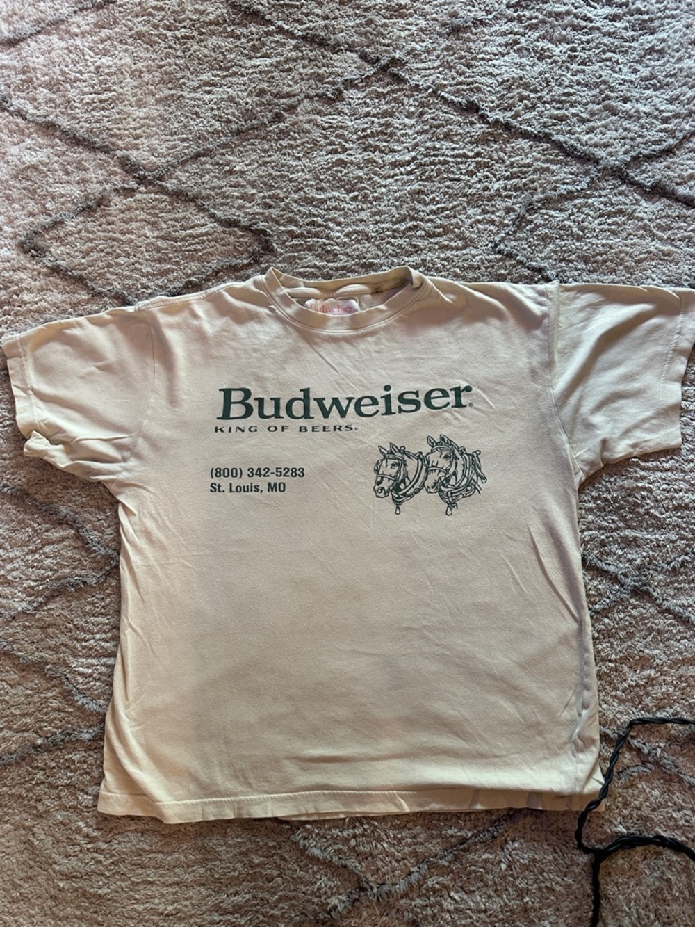 Budweiser Cream Short-Sleeve Logo Tee